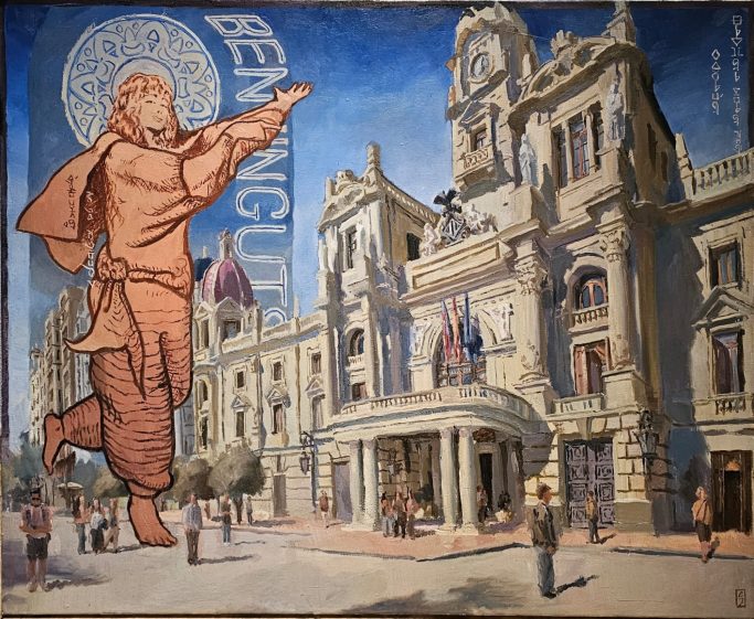 "Benvinguts" (Estilo "Nueva Escuela") 80 x 100 cm
